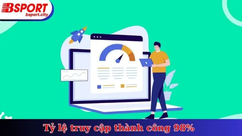 Tỷ lệ truy cập thành công 98%